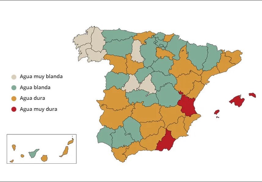 cómo es la calidad del agua en España por zonas